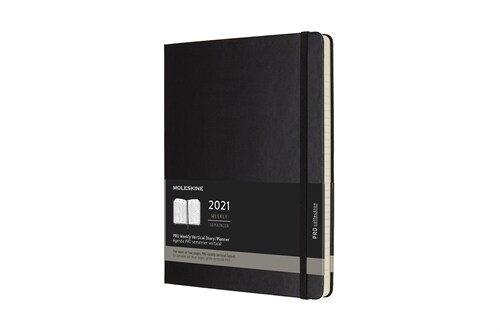 Moleskine 2021 Professional Weekly Vertical Planner, 12m, Extra Large, Black, Hard Cover (7.5 X 9.75) (Other)