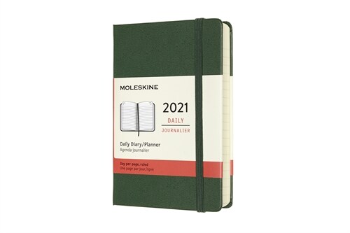 Moleskine 2021 Daily Planner, 12m, Pocket, Myrtle Green, Hard Cover (3.5 X 5.5) (Other)