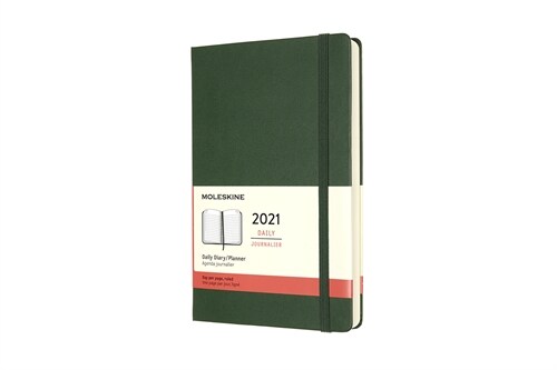 Moleskine 2021 Daily Planner, 12m, Large, Myrtle Green, Hard Cover (5 X 8.25) (Other)