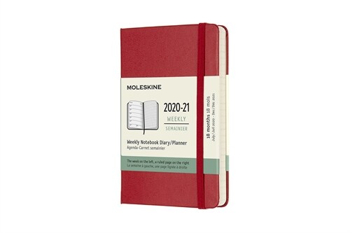 Moleskine 2020-21 Weekly Planner, 18m, Pocket, Scarlet Red, Hard Cover (3 X 5.5) (Other)