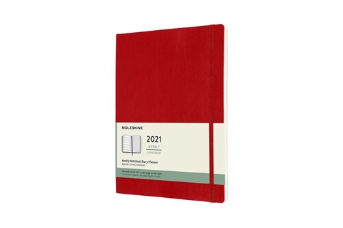 Moleskine 2021 Weekly Planner, 12m, Extra Large, Scarlet Red, Soft Cover (7.5 X 9.75) (Other)