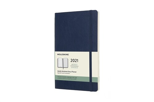 Moleskine 2021 Weekly Planner, 12m, Large, Sapphire Blue, Soft Cover (5 X 8.25) (Other)