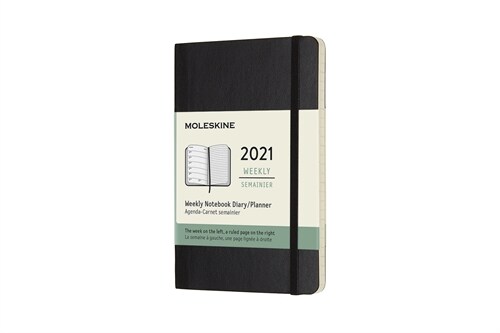 Moleskine 2021 Weekly Planner, 12m, Pocket, Black, Soft Cover (3.5 X 5.5) (Other)