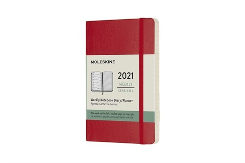 Moleskine 2021 Weekly Planner, 12m, Pocket, Scarlet, Soft Cover (3.5 X 5.5) (Other)