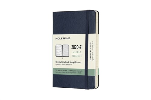 Moleskine 2020-21 Weekly Planner, 18m, Pocket, Sapphire Blue, Hard Cover (3 X 5.5) (Other)