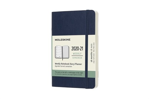 Moleskine 2020-21 Weekly Planner, 18m, Pocket, Sapphire Blue, Soft Cover (3.5 X 5.5) (Other)