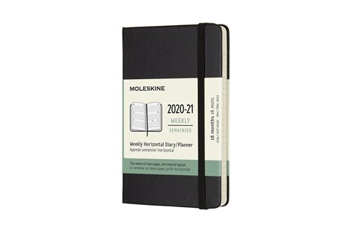 Moleskine 2020-21 Weekly Horizontal Planner, 18m, Pocket, Black, Hard Cover (3 X 5.5) (Other)
