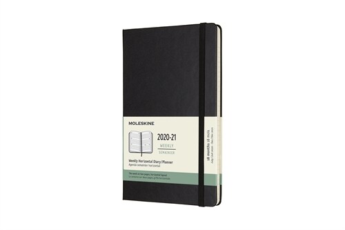 Moleskine 2020-21 Weekly Horizontal Planner, 18m, Large, Black, Hard Cover (5 X 8.25) (Other)
