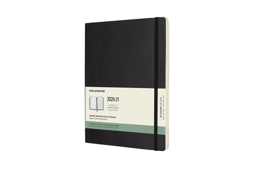 Moleskine 2020-21 Weekly Planner, 18m, Extra Large, Black, Soft Cover (7.5 X 9.75) (Other)