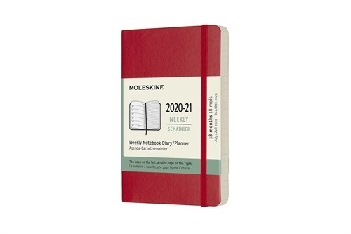 Moleskine 2020-21 Weekly Planner, 18m, Pocket, Scarlet Red, Soft Cover (3.5 X 5.5) (Other)