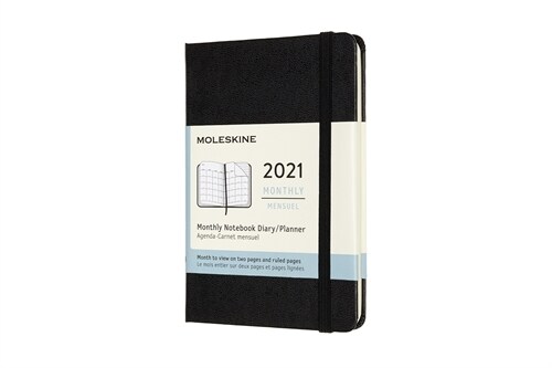 Moleskine 2021 Monthly Planner, 12m, Pocket, Black, Hard Cover (3.5 X 5.5) (Other)