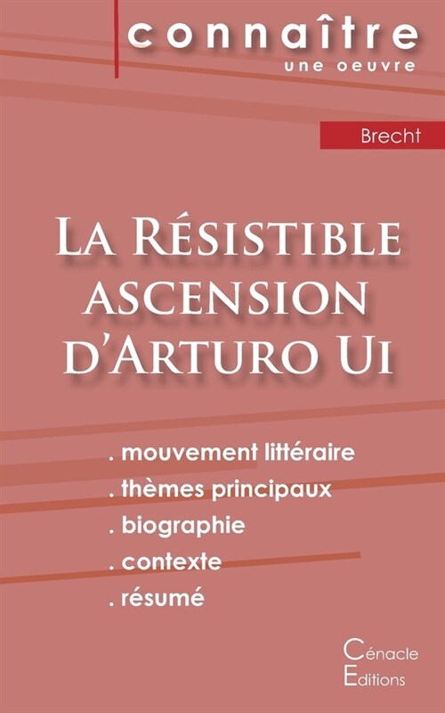 Fiche de lecture La R?istible ascension dArturo Ui de Bertolt Brecht (Analyse litt?aire de r??ence et r?um?complet) (Paperback)