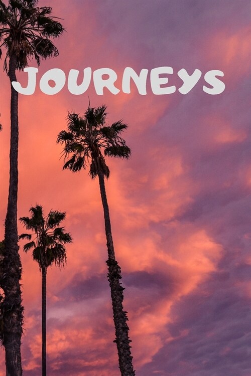 Journeys: 90 Pages of 6 X 9 Inch Bound Top Half White Blank Bottom Half College Ruled (Paperback)