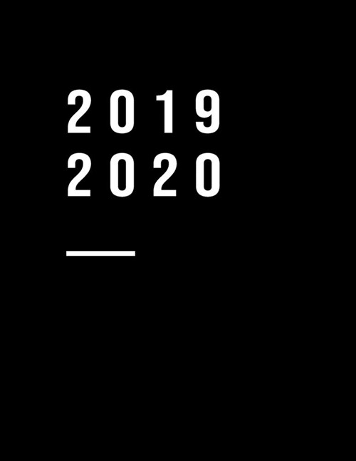 2019 - 2020: Weekly Planner Starting October 2019 - September 2020 - Week To View With Hourly Schedule - 8.5 x 11 Dated Agenda - Ap (Paperback)