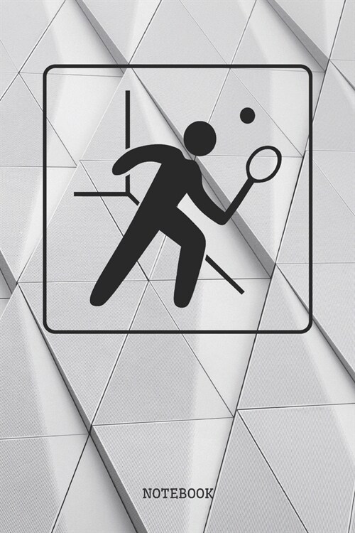 Notebook: Funny Squash Game Sport Racket Planner / Organizer / Lined Notebook (6 x 9) (Paperback)