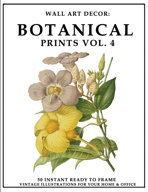 Wall Art Decor: Botanical Prints Vol. 4: 50 Instant Ready to Frame Illustration Art Prints for Your Home & Office Decor (Paperback)