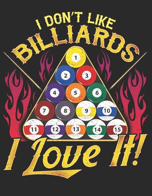 I Dont Like Billiards I Love it: Planner Weekly and Monthly for 2020 Calendar Business Planners Organizer For To do list 8,5 x 11 Pool Billiard Snoo (Paperback)