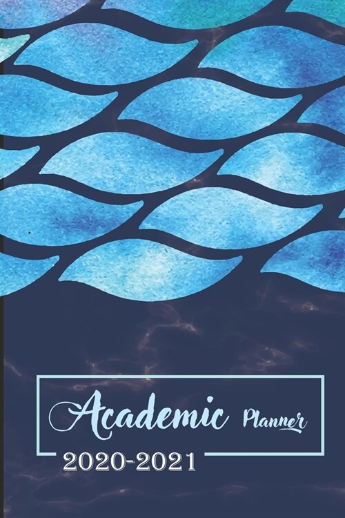 2020-2021 Academic Planner: 2 Year Pocket Calendar Schedule 24 Months and Weekly Planner Organizer with Holidays (Water Blue) (Paperback)