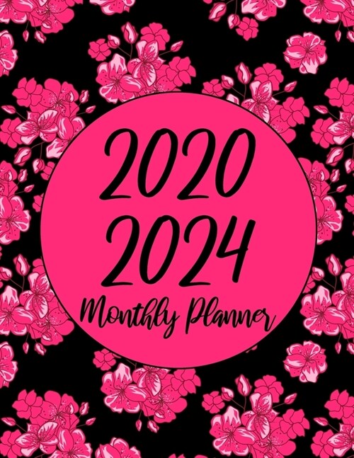 2020-2024 Monthly Planner: Red Rose 60 Months Appointment Calendar 5 year Monthly Planner 8.5 x 11 Business Planners and Journal Agenda Schedule (Paperback)