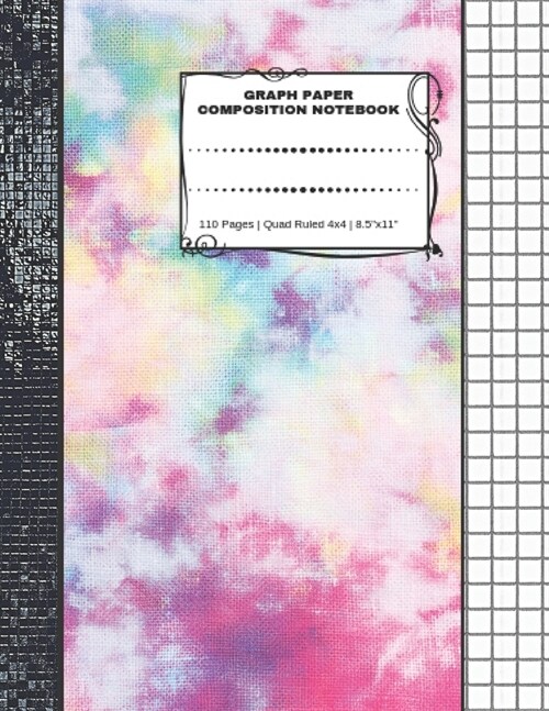 Graph Paper Composition Notebook: 110 Pages - Quad Ruled 4x4 - 8.5 x 11 Large Notebook with Grid Paper - Math Notebook For Students (Paperback)