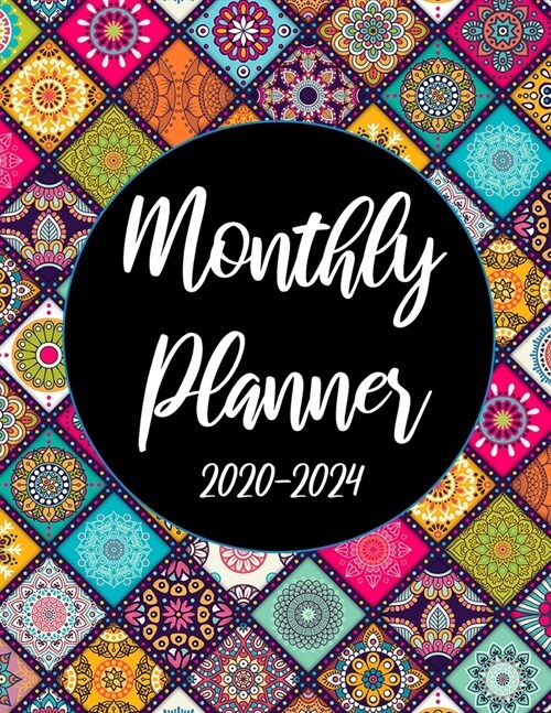 2020-2024 Monthly Planner: Beautiful Mandala 60 Months Appointment Calendar 5 year Monthly Planner 8.5 x 11 Business Planners and Journal Agenda (Paperback)