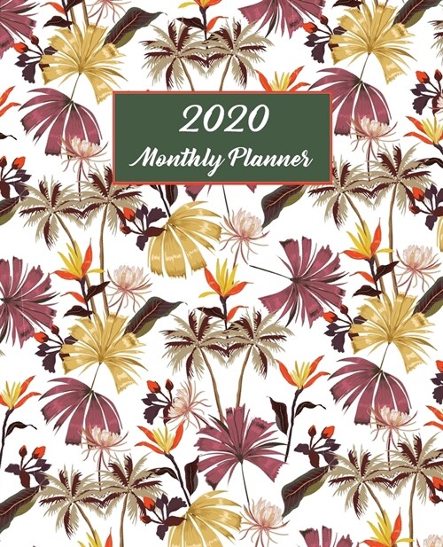 2020 Monthly Planner: Vintage Beautiful Bright Watercolor Floral Calendar (Paperback)
