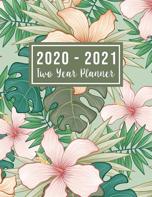 2020-2021 Two Year Planner: 2020-2021 two year planner flower watecolor cover - Jan 2020 - Dec 2021 - 24 Months Agenda Planner with Holiday - Pers (Paperback)