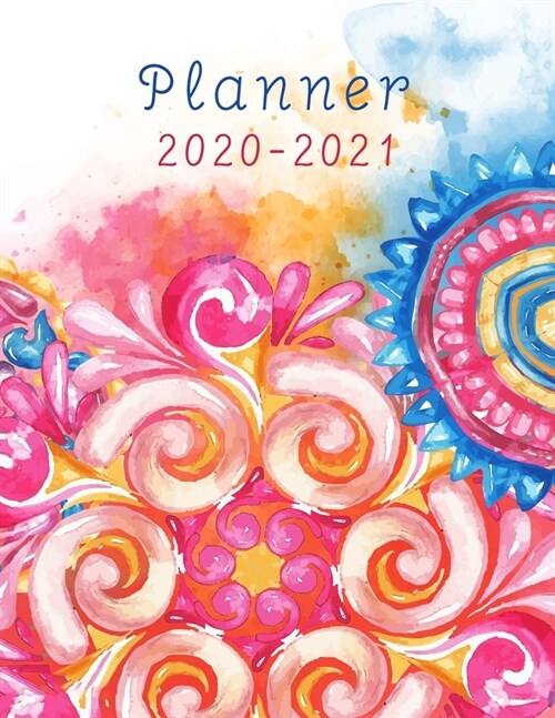 Planner 2020-2021: 24 Months Calendar, 2 Year Appointment, Business Planners, Agenda Schedule Organizer Logbook Colorful Watercolor Cover (Paperback)