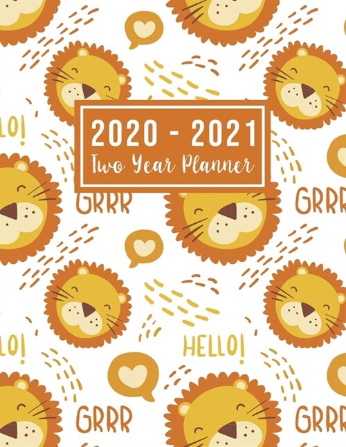 2020-2021 Two Year Planner: 2020-2021 see it bigger planner - Lion Face Design Monthly Schedule Organizer - Agenda Planner For The Next Two Years, (Paperback)