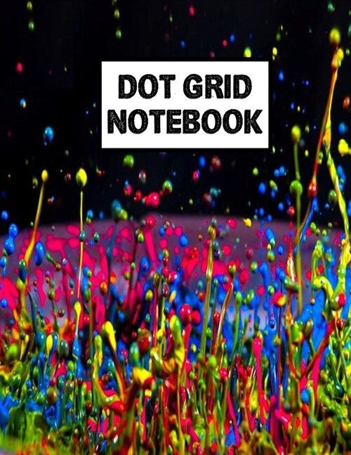 Dot Grid Notebook: Watercolor Softcover Dot Grid Journal / Large (8.5 x 11 inches) - 110 Dotted Pages (Paperback)