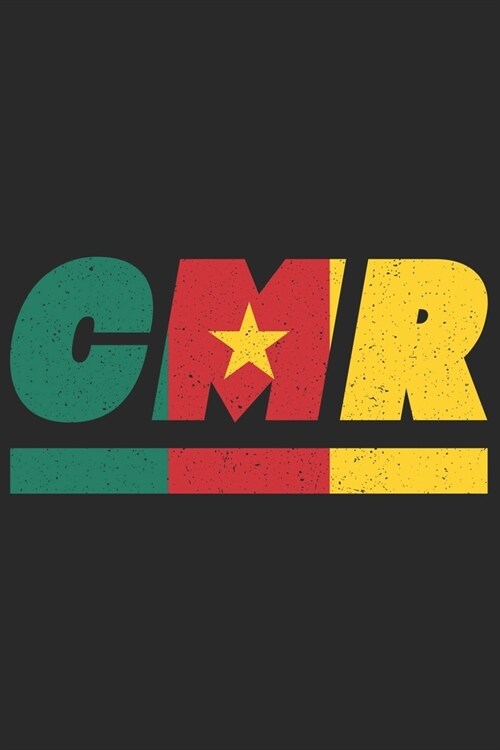 Cmr: Kamerun Notizbuch mit karo 120 Seiten in wei? Notizheft mit der kamerunischen Flagge (Paperback)