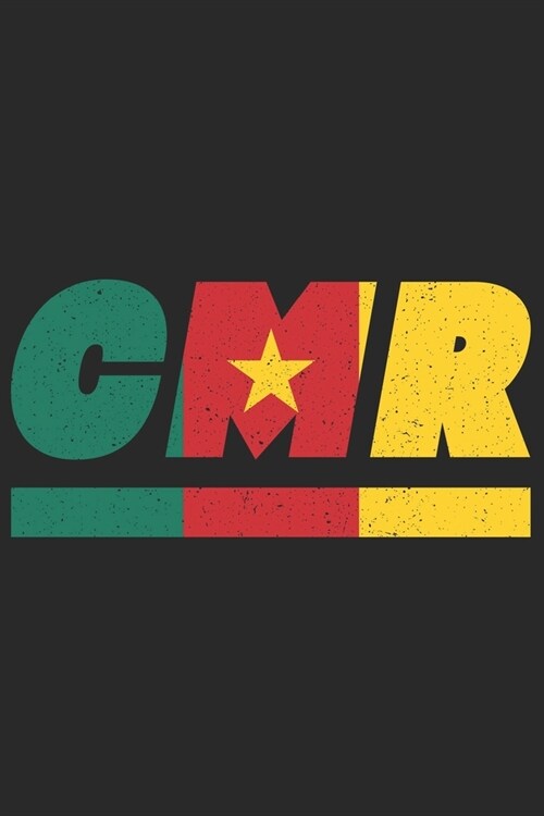 Cmr: Kamerun Notizbuch mit punkteraster 120 Seiten in wei? Notizheft mit der kamerunischen Flagge (Paperback)