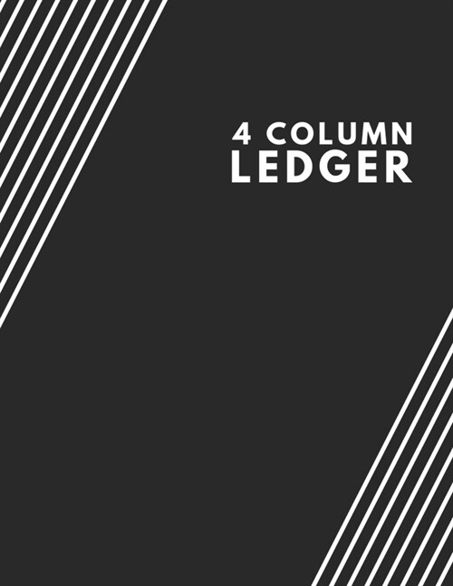 4 Column Ledger: Modern Art Account Record Keeping Books, General Columnar Ruled Ledger Book, Blank Accounting Bookkeeping Notebook, Pa (Paperback)