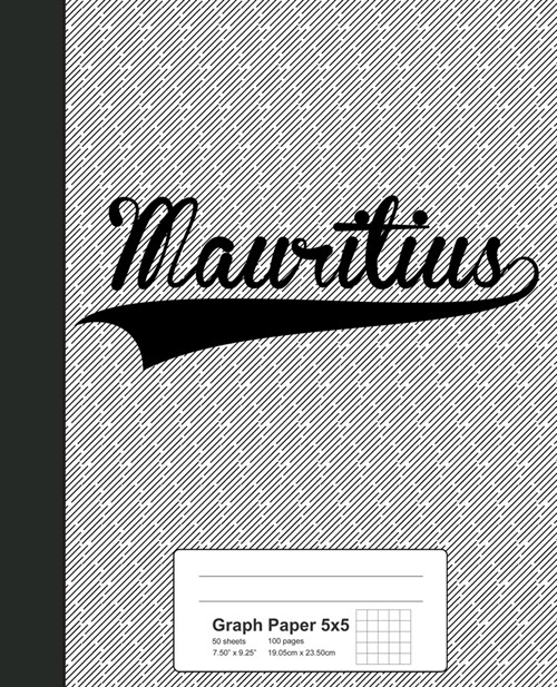 Graph Paper 5x5: MAURITIUS Notebook (Paperback)