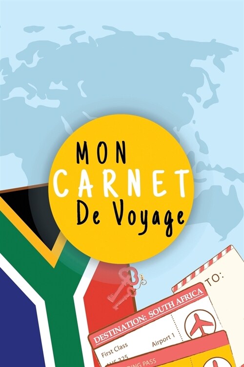 Mon Carnet De Voyage: Journal de voyage AFRIQUE DU SUD,125 pages, grille de lignes - format 6x9 DIN A5 (Paperback)