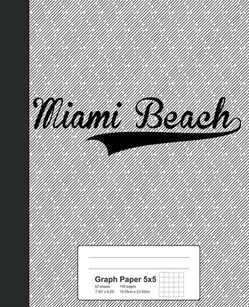 Graph Paper 5x5: MIAMI BEACH Notebook (Paperback)