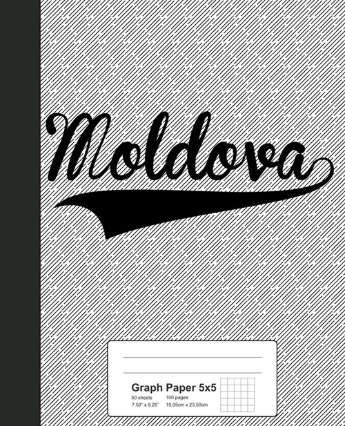 Graph Paper 5x5: MOLDOVA Notebook (Paperback)