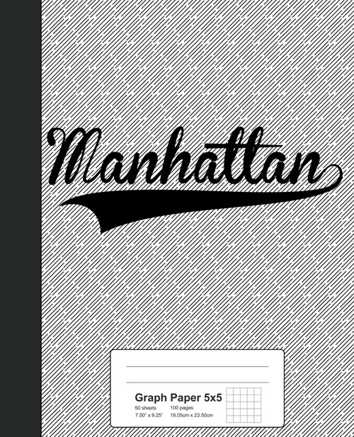 Graph Paper 5x5: MANHATTAN Notebook (Paperback)