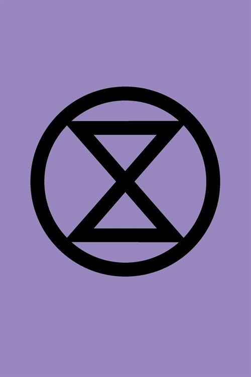 Extinction Rebellion Logo Journal With XR Badge Purple Mauve: Blank Lined 6x9 Notebook / Composition Book For Writing In (Ecological Climate Change M (Paperback)