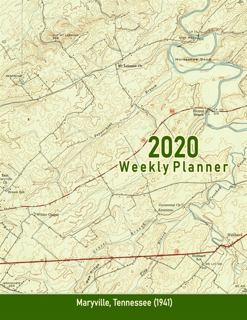 2020 Weekly Planner: Maryville, Tennessee (1941): Vintage Topo Map Cover (Paperback)