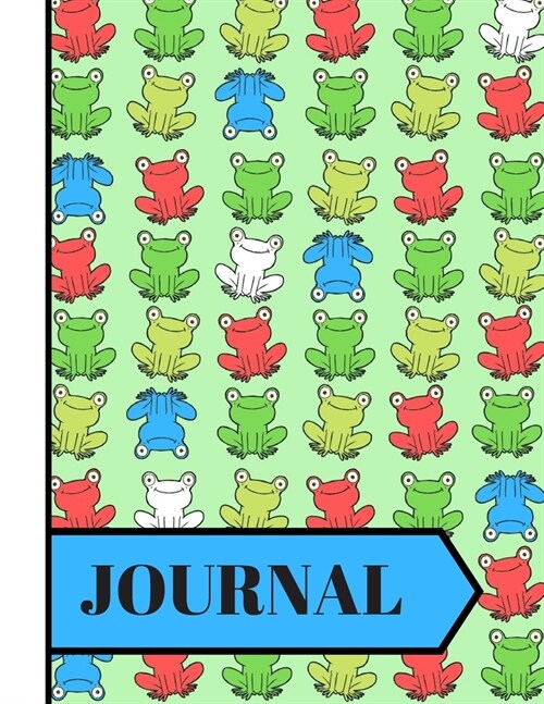 Journal: Cute Frog Pattern Print Novelty Gift: Frog Journal for Kids, Young Teens, Girls, Students (Paperback)