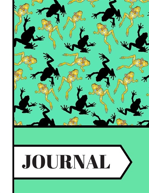 Journal: Beautiful Oriental Style Frog Pattern Print Novelty Gift: Frog Journal for Adults, Men and Women (Paperback)