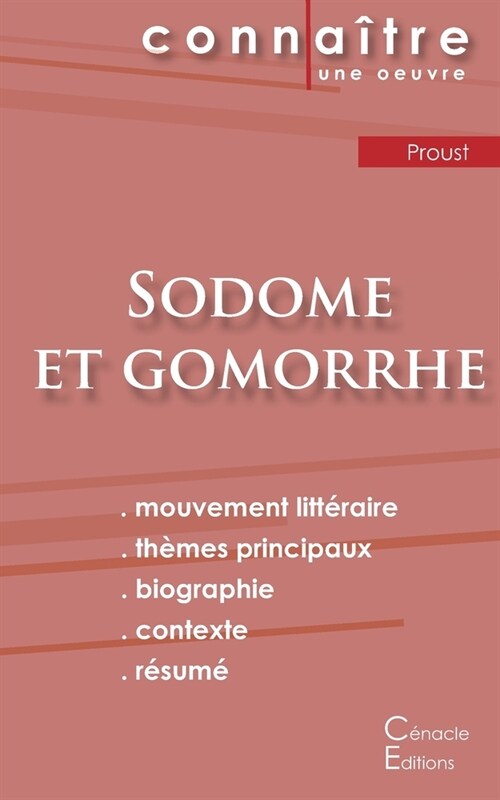 Fiche de lecture Sodome et Gomorrhe de Marcel Proust (Analyse litt?aire de r??ence et r?um?complet) (Paperback)