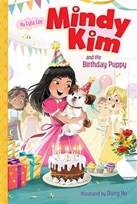 Mindy Kim and the birthday puppy 