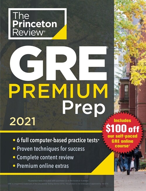 [중고] Princeton Review GRE Premium Prep, 2021: 6 Practice Tests + Review & Techniques + Online Tools (Paperback)