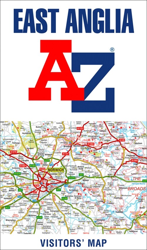 East Anglia A-Z Visitors’ Map (Sheet Map, folded)
