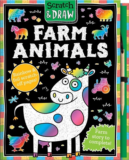 Scratch and Draw Farm Animals - Scratch Art Activity Book (Hardcover)