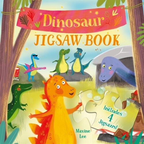 Dinosaur Jigsaw Book : Includes 4 Jigsaws! (Hardcover)