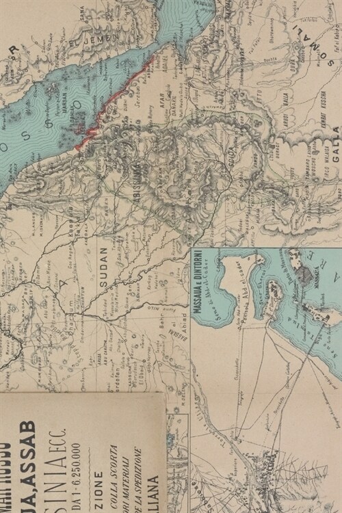 Egypt, Sudan, Eritrea, Ethiopia, Somalia, the Red Sea, and Saudi Arabia (1887 Map) 4x6 Field Journal / Field Notebook / Field Book / Memo Book / Pock (Paperback)