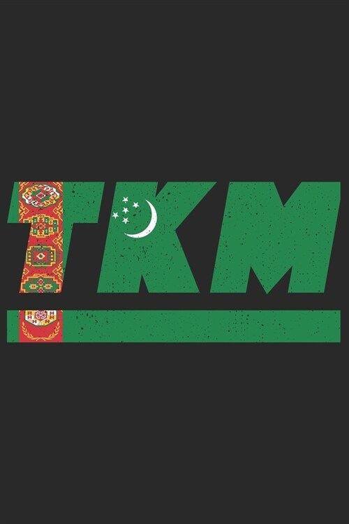 Tkm: Turkmenistan Notizbuch mit blanko 120 Seiten in wei? Notizheft mit der turkmenischen Flagge (Paperback)